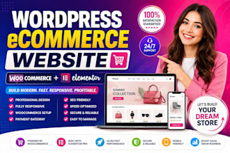 build wordpress ecommerce website with elementor
