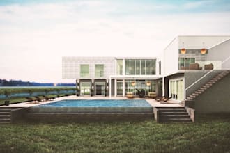 craft photorealistic 3d floor plan interior render, villa extension,cgi interior