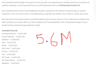 give you USA business email database