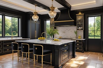 remodel kitchen interior design and 3d rendering with sketchup vray 4yu