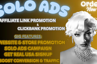 do solo ads USA sign up, affiliate link promotion, MLM leads boost conversion