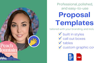 design custom easy to use proposal templates in ms word docx format