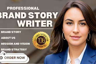 write brand story, about us, about me, mission statement, biography, vision, bio