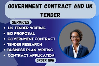write UK government tenders, bid proposals, grants, and sponsorships
