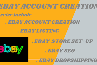 create unsuspended and verified ebay seller account  ebay SEO ebay listing