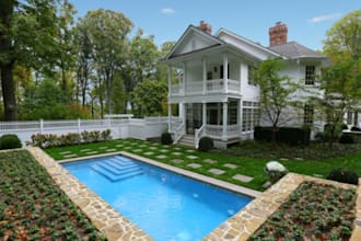 3d backyard landscape design, garden, patio, swimming pool design