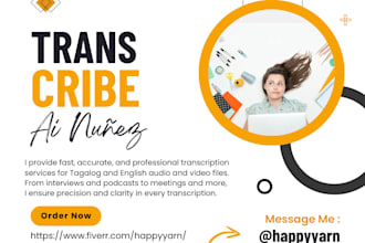 transcribe your filipino or english audio or video to text