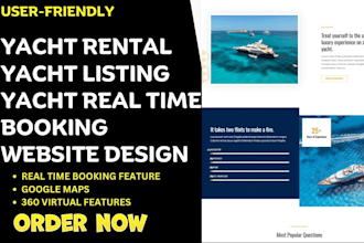 design yacht rental yacht booking website boat cruise listings website