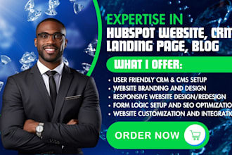 design editable hubspot website, landing page, blog, crm, cms and email template