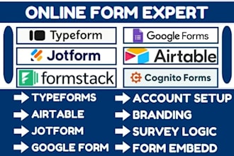 setup qualtrics formstack cognito forms typeforms airtable jotform google forms