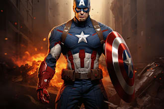 draw a superhero character and comic art for you