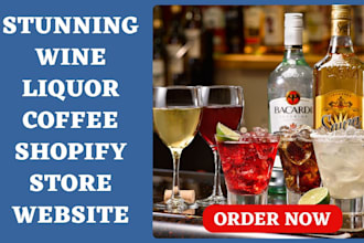build wine liquor coffee brewery alcohol beverage grocery shopify store website