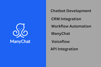 build ai chatbot manychat whatsapp instagram websites automation CRM solutions