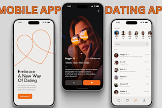 develop dating app tinder, bumble, hinge chat app video livestreaming mobile app