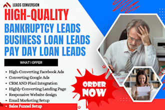generate exclusive bankruptcy leads business loan leads payday student loan lead