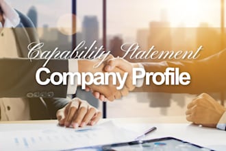 design company profile, an award winning federal government capability statement