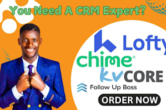 setup a crm real estate with zoho lofty kv core follow up boss idx website