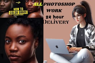 manipulation, remove people and object, text in photoshop editing