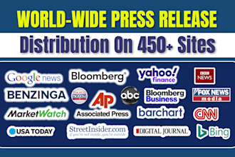 do press release writing and press release distribution, submit press release