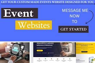 create events planning websites and landing pages