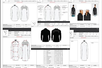 do sketch design and deliver tech pack bag cloth cap design