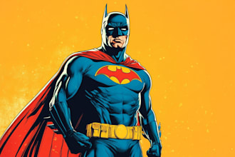 illustrate superhero character art