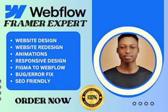 build webflow website, webflow landing page, figma to webflow, framer website