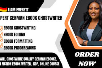 ghostwrite quality german ebooks, non fiction ebook writer,  KDP, online course