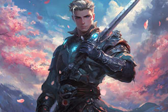 draw a fantasy character for dnd or similar