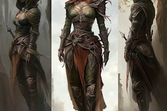 draw cartoons, fantasy, realistic characters, and artwork