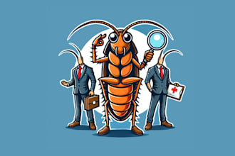 design a unique cockroach, mascot logo for your brand