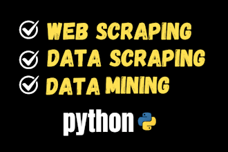 do web scraping, data mining, and data extraction using python