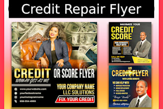 do credit repair flyer design, credit repair instagram post design