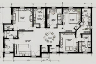 redraw floor plan in autocade