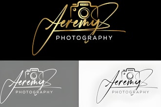 make photography studio camera typography logo