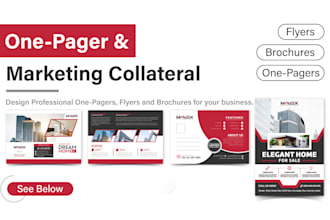 design premium marketing one pagers, brochures, and corporate collateral
