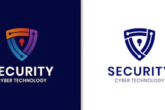 design a modern tech startup ,security logo