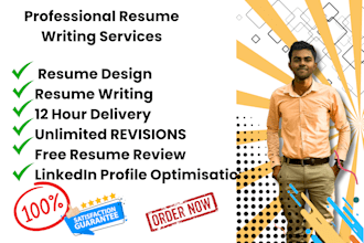 write and design an executive resume, CV, and cover letter with a modern layout