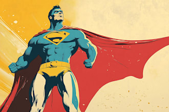 create an amazing superhero caricature character