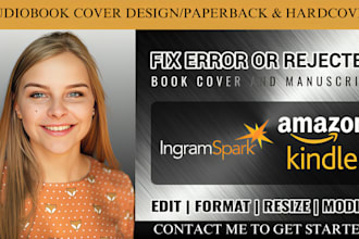 edit resize format or design acx audiobook cover kdp ebook paperback hardcover
