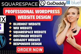 wordpress website design ionos bluehost godaddy siteground hostinger wix website