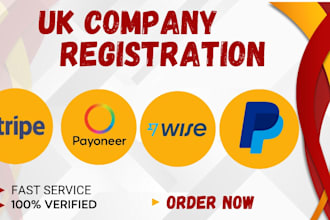 do file uk ltd comapny open paypal, wise bank or stripe gateway
