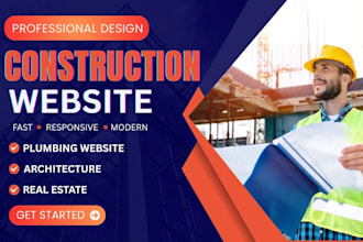 create awesome interior, plumbing or construction wordpress website