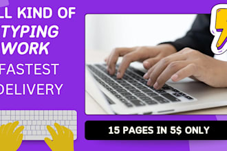 do a fast typing job, retype scanned documents, your typist