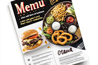 do food menu, restaurant menu , food flyer and digital menu design