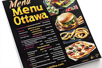 do professional food menu, restaurant menu design