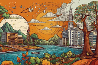 create amazing doodle art or vector cartoon illustration