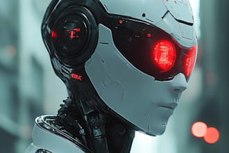 make a sci fi artwork and a sci fi character