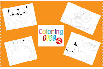 create kids coloring book pages for you