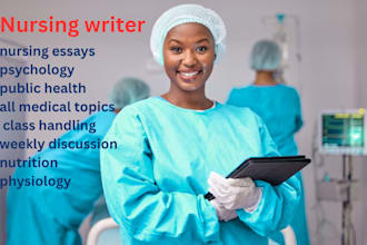 write nursing, healthcare, public health, medical, and informatics content